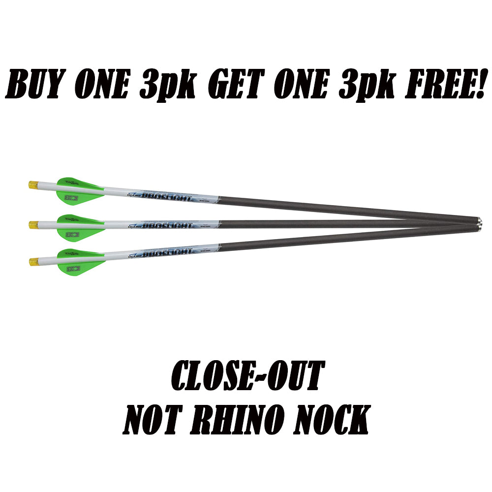 *CLOSE-OUT* Excalibur Illuminated Proflight Arrows w/ Lumenok - 3 Pack NON RHINO FLAT NOCK *NOT COMPATABLE WITH CEASEFIRE*