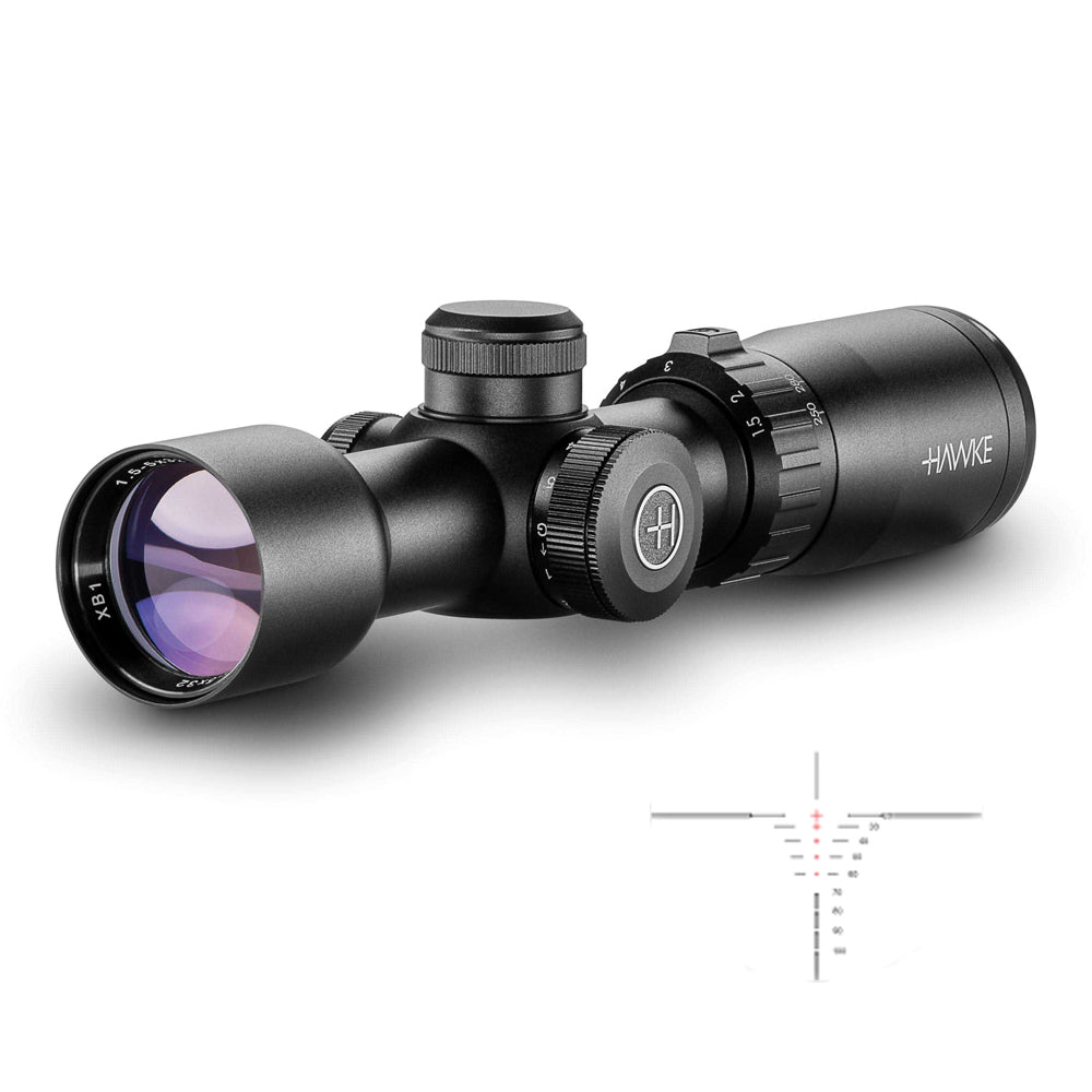 Hawke Crossbow XB1 SR Scope 1.5-5X32 Illuminated Reticles