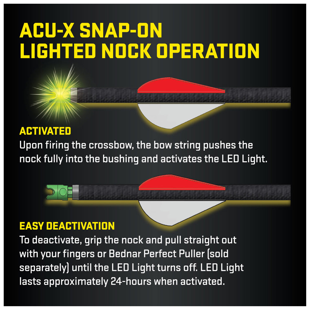 TenPoint ACU-X 20″ Lighted Premium Carbon Arrows for Rail-Less Forward Draw Crossbows 3-pack
