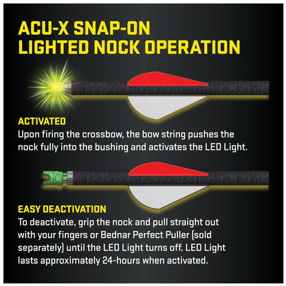 TenPoint ACU-X 20″ Lighted Premium Carbon Arrows for Rail-Less Forward Draw Crossbows 3-pack