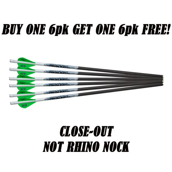 *CLOSE-OUT* Excalibur Proflight Arrows 6 Pack - FLAT NOCK NON RHINO NOCK