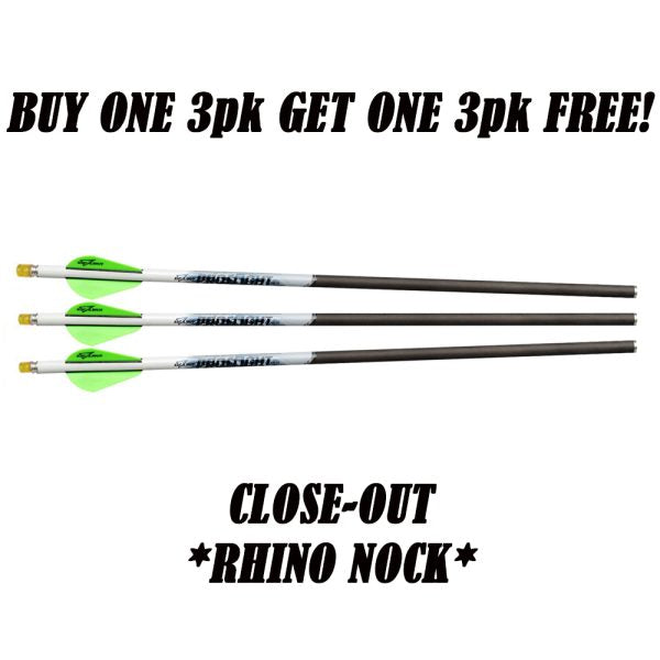 *CLOSE-OUT* Excalibur Illuminated Proflight Arrows w/ RHINO NOCK Lumenok - 3 Pack
