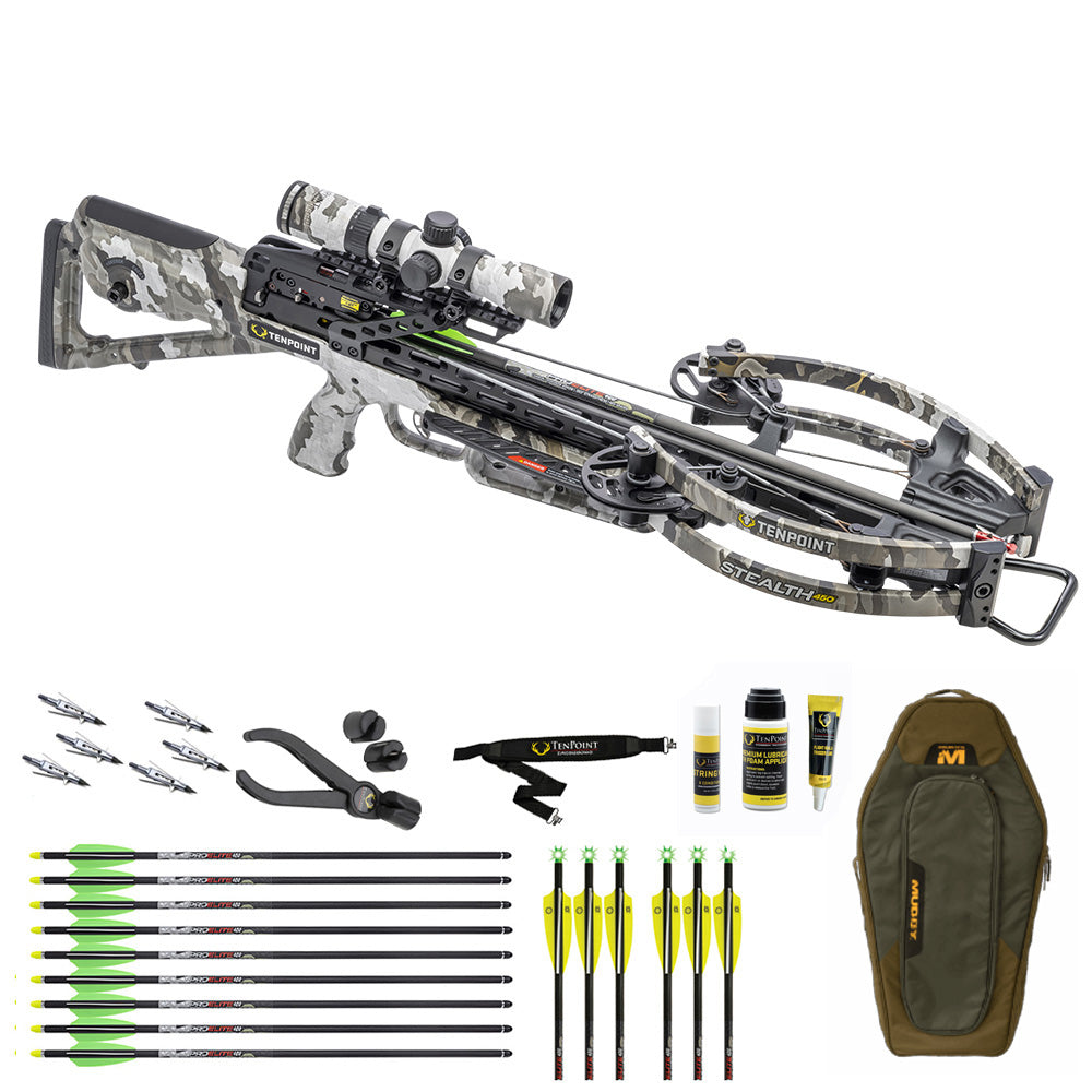 TenPoint Stealth 450R Crossbow Package - DEALER EXCLUSIVE - RangeMaster 100 Scope