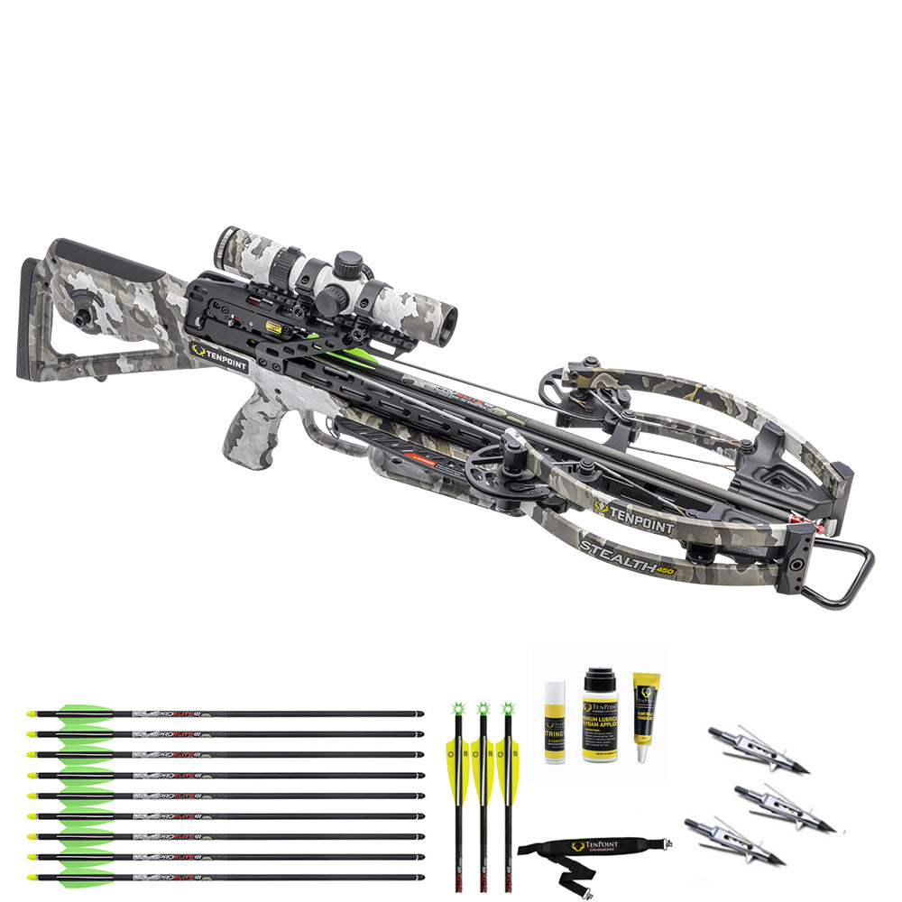 TenPoint Stealth 450R Crossbow Package - DEALER EXCLUSIVE - RangeMaster 100 Scope