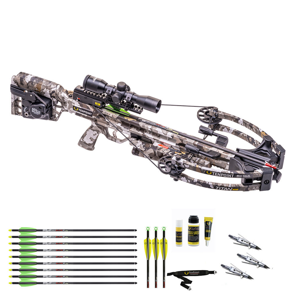 TenPoint Titan 400 -ACUdraw Silent Crossbow Package